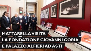 Mattarella in visita alla Fondazione Giovanni Goria e Palazzo Alfieri ad Asti [upl. by Aikmat222]