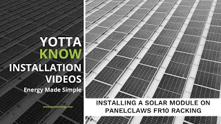 Installing a solar module on the PanelClaw FR10 Commercial Racking System [upl. by Ennayehc]