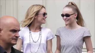 Lily Rose Depp amp Vanessa Paradis  Paris 3 july 2018 Fashion Week show Chanel  juillet PFW [upl. by Leima286]