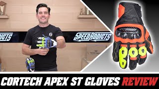 Cortech Apex ST Gloves Review at SpeedAddictscom [upl. by Ahseiym289]