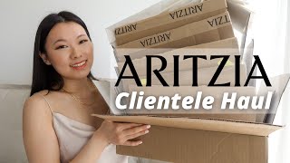 HUGE ARITZIA TRY ON HAUL ✨  Aritzia Clientele Sale 2022 [upl. by Kahle638]