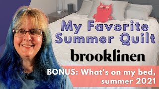 REVIEW Brooklinen Linen Quilt Year later  BONUS My summer bedding favorites [upl. by Etteve46]