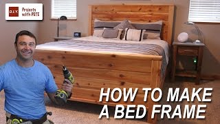 How to Make a Bed Frame with plans available [upl. by Genny762]