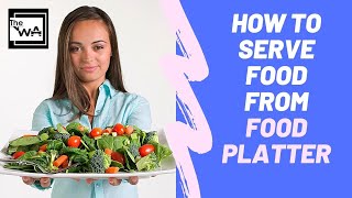 Lesson 3 Part 3 Serving from a food platter with spoon and fork Waiter training FampB service [upl. by Hamrah]