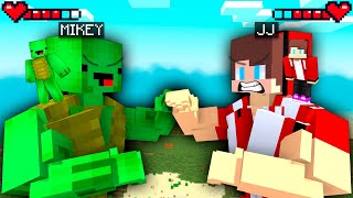 JJ vs Mikey Giant Titan Fight Battle  Maizen Minecraft Animation [upl. by Ogeid473]