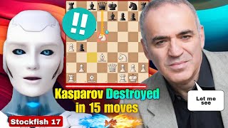 Stockfish 17 DESTROYED Garry Kasparov By Using Smith Morra Gambit  Stockfish Vs Garry Kasparov  AI [upl. by Ardnuassak307]