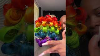 How to dye 613 wig to a rainbow wigwigs takeyourvibe 613wig howtodyeawig wigtutorial [upl. by Nodnarbal]