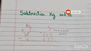 subtraction of kg and gsubtraction of kilograms and gramskg g substraction substractionmeasure [upl. by Troxell969]