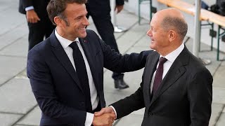 Lasse ScholzMacron accordi e frizioni tra le due potenze economiche europee [upl. by Welcher]