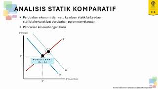 Analisis Ekonomi Statik amp Komparatif Statik [upl. by Ocker686]