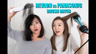 Revlon VS Panasonic Hair Brush Dryer Review [upl. by Jehanna]