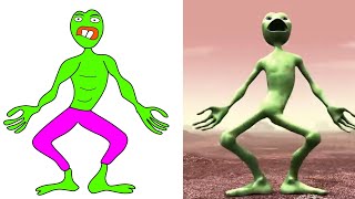 Dame Tu Casita Song Funny Drawing Meme  Ei Chombo  Alien Dance Drawing Meme [upl. by Kcaj]