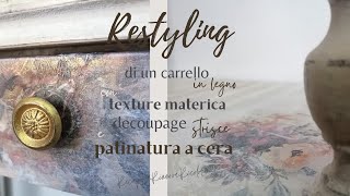 TRASH TO TRASURE Recupero e restyling Shabby Chic con Magic Paint Strisce Decoupage e Patina [upl. by Pember]