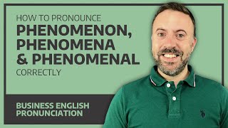 How To Pronounce Phenomenon Phenomena amp Phenomenal Correctly  Business English Pronunciation [upl. by Gloria]