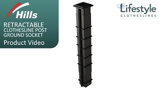 Hills Retracting Clothesline Post Ground Socket Product Video [upl. by Avivah]