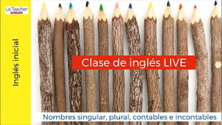 Inglés inicial sustantivos singular plural contables e incontables Clase de inglés [upl. by Ku]