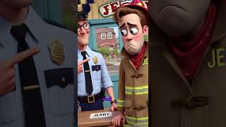 Jerry’s Uniform Blunder From Cop to Firefighter [upl. by Notlit907]