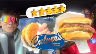 Culver’s food review muckbang [upl. by Bowie]