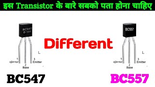 ये जानकारी सबको होनी चाहिए ✅  BC547 AND BC557 Transistor Different  BC547 BC557  Azad Technical [upl. by Nerradal]