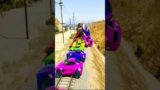 GTA 5 Train vs Car Crash Challenge  gta5 [upl. by Aulea]