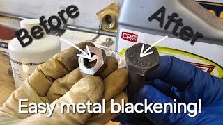 Tech Tip for VW amp auto restoration easy metal blackening for hardware cheap [upl. by Meta]