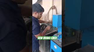 All kinds of brake liner and brake pad riveting trending Viral workshop dubailife [upl. by Suivatnom]