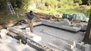 Seating Area with Fire Pit and Step Construction [upl. by Ezequiel927]