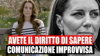 “Dovete sapere” Kate Middleton comunicazione improvvisa da Kensington Palace sale l’ansia [upl. by Samara]