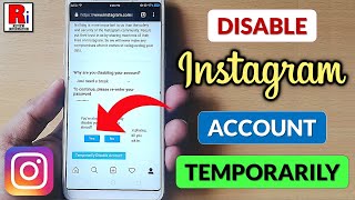 How to Disable Instagram Account Temporarily from Android [upl. by Nnaeiluj]