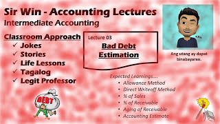 Lecture 03 Doubtful Accounts or Bad Debts Receivable Accounting Intermediate Accounting [upl. by Jourdan]