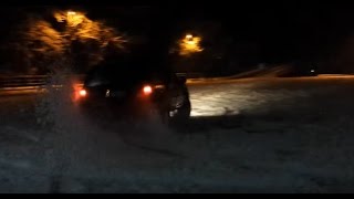 2wd vs 4wd snow donuts in a v8 jeep [upl. by Ahsym]