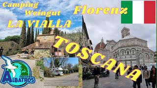 Wohnmobil durch Italien Toscana  Weingut La Vialla  Florenz  Caprese Firenze Camping in town4K [upl. by Yhtamit]