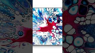 Acrylic Pouring  red amp blue shorts [upl. by Ness]