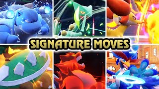 Pokémon Scarlet amp Violet  All Starters SignatureIconic Moves The Indigo Disk [upl. by Groos]