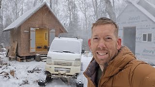 Rebuilding OffGrid Cabin at our Abandoned Homestead prepping for Alaskas winter [upl. by Ylenaj]