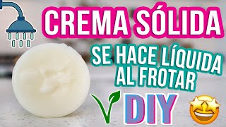 CREMA SÓLIDA PARA USAR BAJO LA REGADERA  DIY VEGANO ZERO WASTE  Mixi [upl. by Macario]