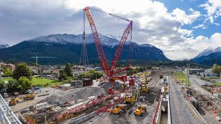 SWISSFLY BORIS BRON  CFF  Modernisation de la gare de Bex [upl. by Udell269]