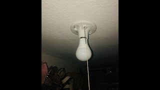 Replace Broken Pull String Light Fixture [upl. by Nahgen995]