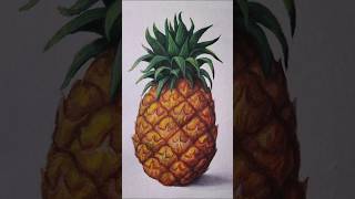 Pineapple Watercolor Painting 🎨 art watercolorpainting drawing [upl. by Einafit]