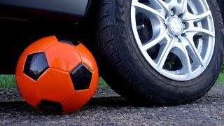 EXPERIMENT CAR VS SOCCER BALL [upl. by Agripina310]