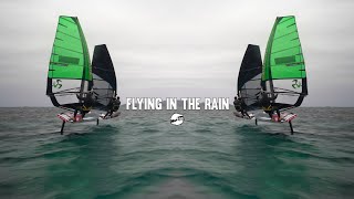 FLYING IN THE RAIN  Windsurf Foil Short Video [upl. by Reg69]