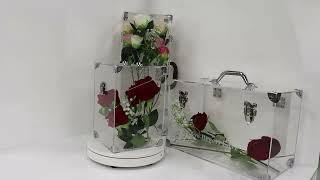 Custom Szie Acrylic Flower BoxSuitcase [upl. by Buehler]