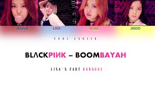 BLACKPINK  ‘BOOMBAYAH’  LISAs PART KARAOKE [upl. by Bergeman]