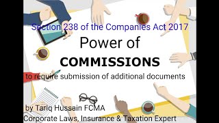 Section 238 of the Companies Act 2017 by Tariq Hussain FCMA [upl. by Herminia95]