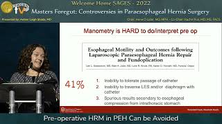 Preoperative HRM in PEH Can be Avoided [upl. by Eadrahs938]