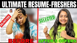 No skills Freshers RESUME🔥Make Incredible RESUME in 15Mins🔴Get Interview CALLS Instantly🤯 [upl. by Naj]