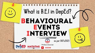 Behavioral Events Interview for Administrative Officer II and NonTeaching Positions [upl. by Elyc]