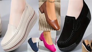 2024 COMFORTABLE AND CLASSIC LOAFERS SLIP ON FLAT SHOES DESIGNS FOR WOMEN LATEST SHOES COLLECTION [upl. by Natsirhc673]