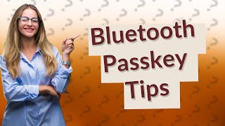 How to enter passkey for Bluetooth [upl. by Braeunig]