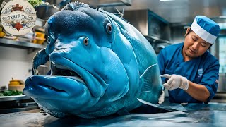 How Japanese Chef Cutting amp Cooking Humphead Wrasse Sashimi Worth 20000  Explore Japanese Food [upl. by Pinebrook]